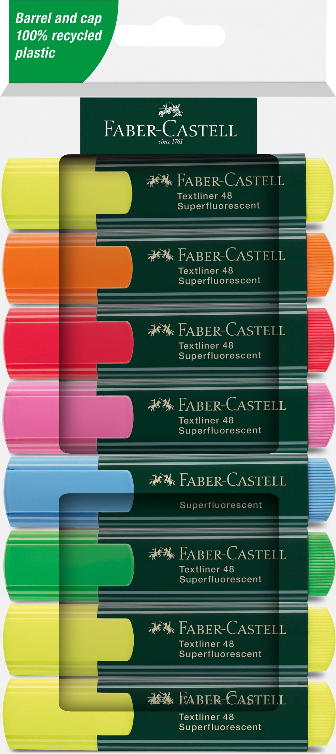 Amazon.co.jp: Faber-Castell 254848 蛍光ペンセット 48 8本パック